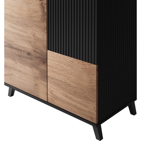 Armoire Fate 90x182 cm - Chne/noir