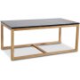 Sydney soffbord 120 - Svart marmor / Oljad ek