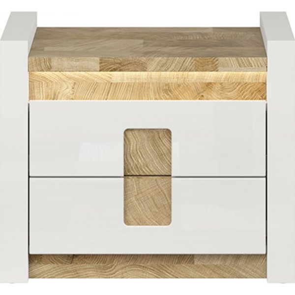 Chevet Alameda - Blanc/chêne Chevet Alameda - Blanc/chêne