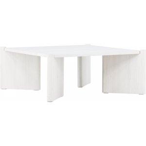 Table basse Rogaland 100 x 100 cm - Blanchi