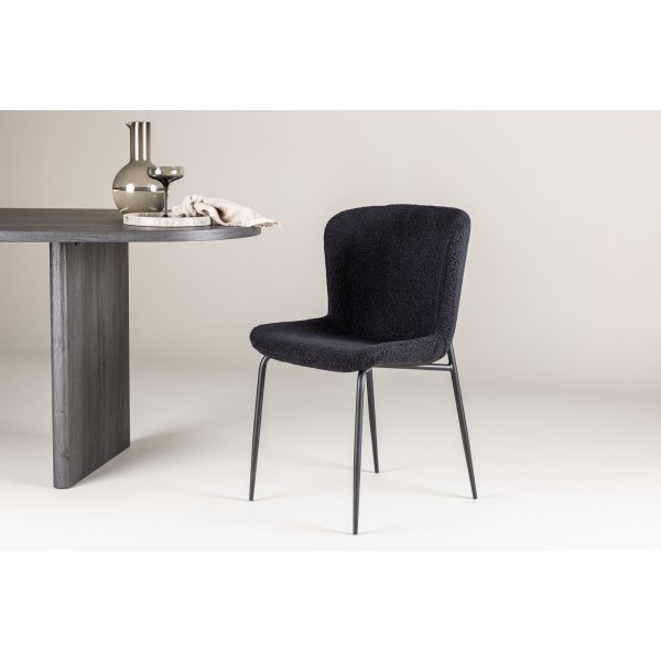 Modesto matstol - Svart teddy Modesto matstol - Svart teddy