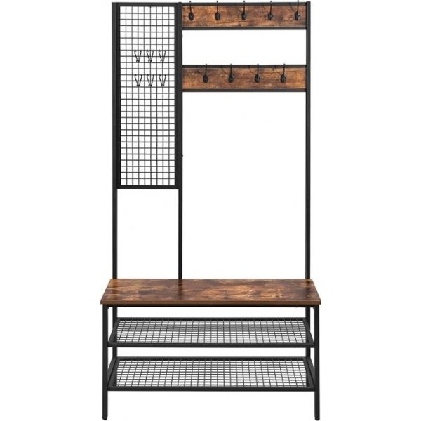 Meuble entrée sergent - Marron/noir Meuble entrée sergent - Marron/noir