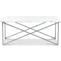 Terrazzo soffbord 110x60 cm - Cosmos Terrazzo & underrede Paladium krom Terrazzo soffbord 110x60 cm - Cosmos Terrazzo & underrede Paladium krom