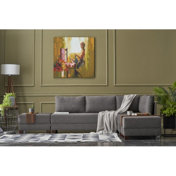 Canapé convertible d'angle Fly - Marron Canapé convertible d'angle Fly - Marron