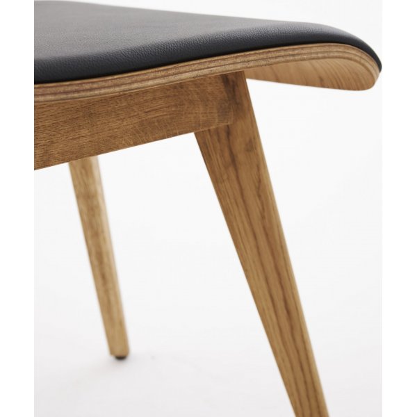 Chaise de salle à manger Cleo avec assise rembourrée - Couleur optionnelle du cadre et du rembourrage Chaise de salle à manger Cleo avec assise rembourrée - Couleur optionnelle du cadre et du rembourrage