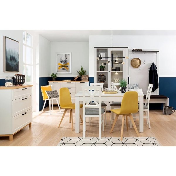 Chaise de salle  manger Allan - Gris/blanc