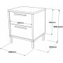 Luvio sngbord 24 - Silver/svart