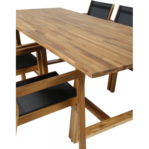 Plankton utematgrupp med 6 st Venice stolar - Svart/Natur Plankton utematgrupp med 6 st Venice stolar - Svart/Natur