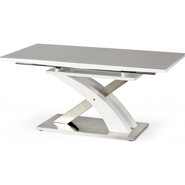 Bonita frlngningsbart matbord i vitt och grtt hgblank