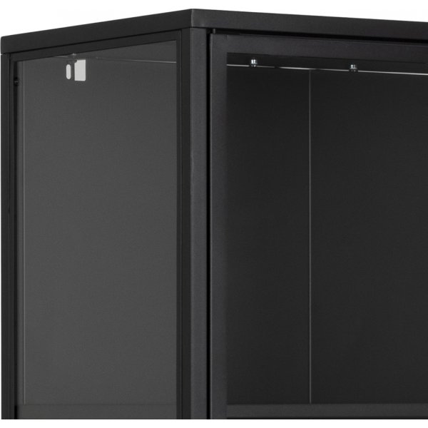 Newcastle vitrinekast 180 cm - Zwart