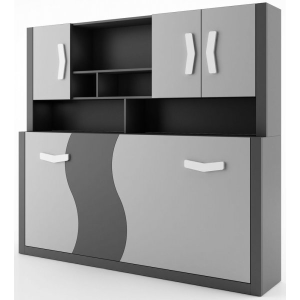 Arden s�ngsk�p 80x180 cm - Graphite/gr�