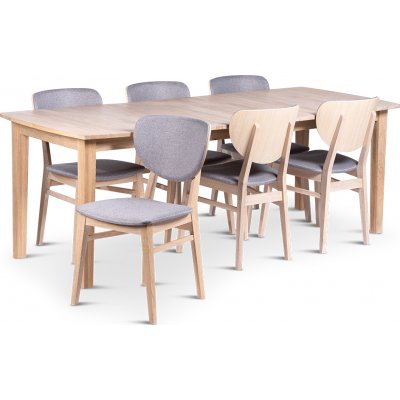 Kivik matbord 160-210x90 cm med 6 st Fr stolar