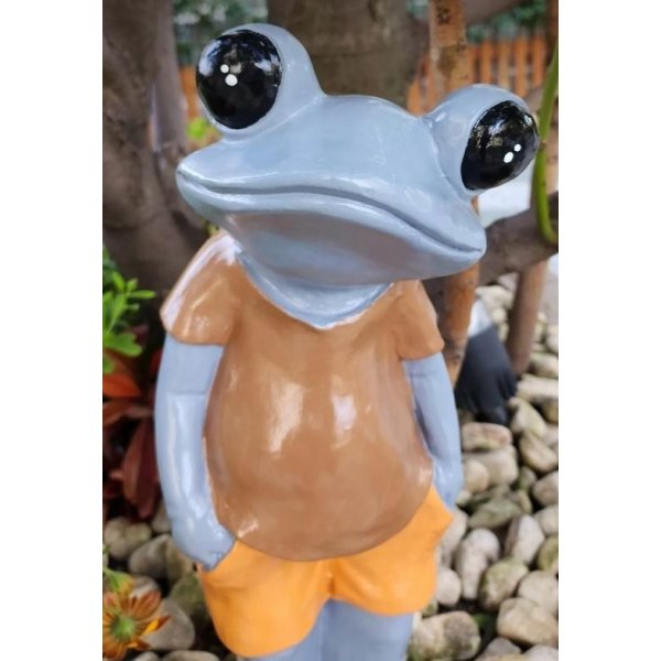 Kurbaga tuindecoratie - Veelkleurig