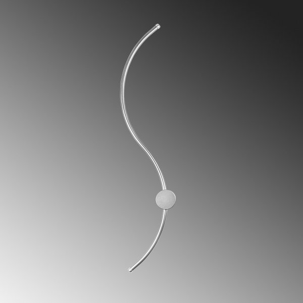 Wolf wandlamp 1 - Chroom