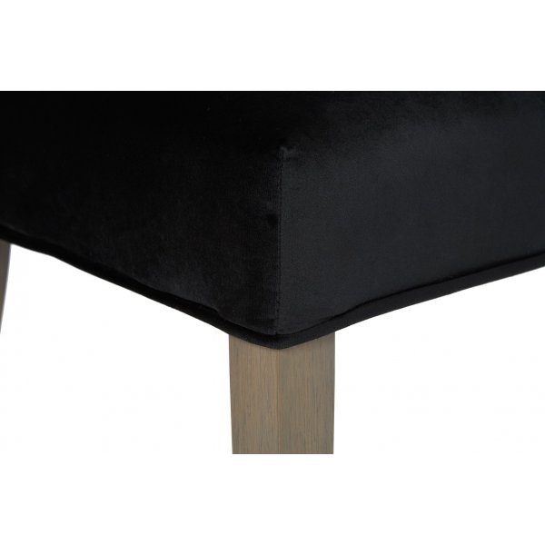 Tuva Kate Highback - Hg rygg (rygg-handtag) Svart sammet