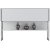 Table relief Lux 120 x 30 cm - Blanc/argent