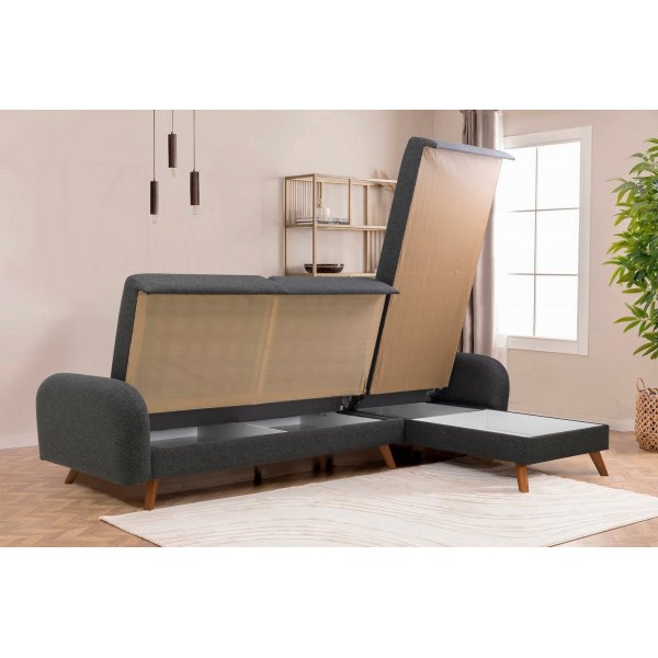 Kronos 2 divanbäddsoffa Antracit Kronos 2 divanbäddsoffa Antracit