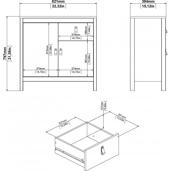 Armoire Madrid - Noir Armoire Madrid - Noir