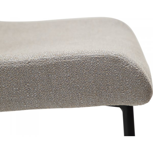 Chaise de salle  manger Glam - Cachemire boucle/noir