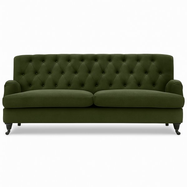 Soffa 215 cm i mrkgrn kldsel - Howard Barkley