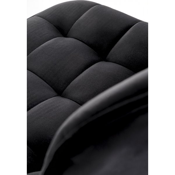 Barstol svart sammet med guldfot - Sitthöjd 62-84 cm Barstol svart sammet med guldfot - Sitthöjd 62-84 cm