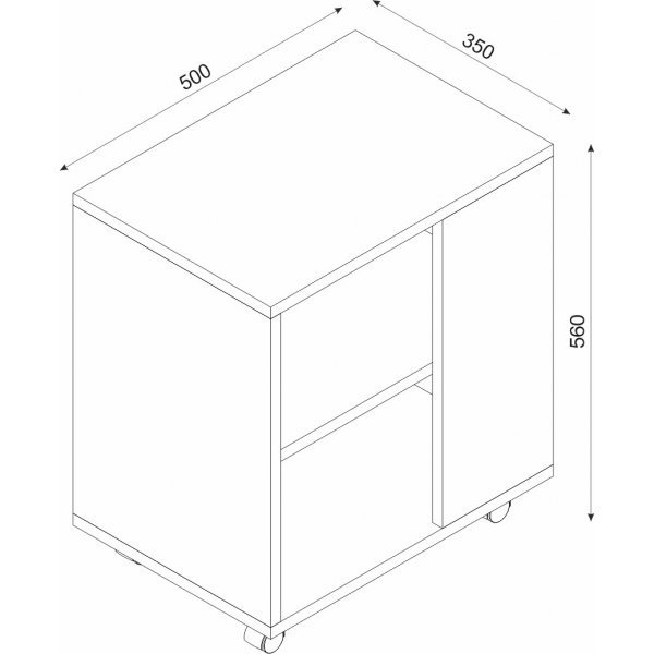 Telma sidobord 35 x 56 cm - Valn�t