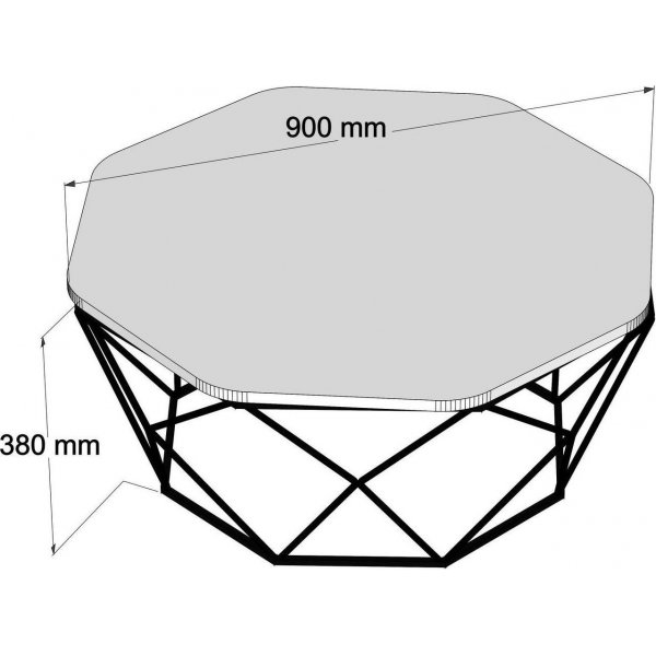 Table basse Diamond 90 x 90 cm - Noyer Table basse Diamond 90 x 90 cm - Noyer