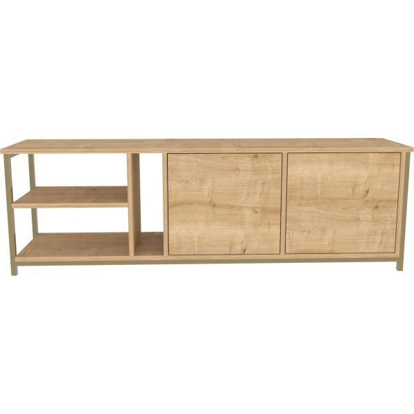 Banc multimédia Primrose - Chêne/or Banc multimédia Primrose - Chêne/or