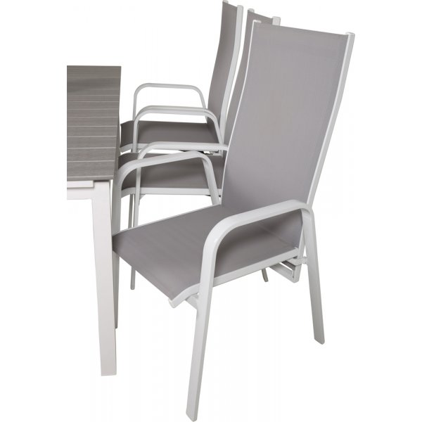 Levels utematgrupp med 6 st Copacabana stolar - Grå/Vit Levels utematgrupp med 6 st Copacabana stolar - Grå/Vit