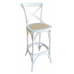 2 st Vintage barstol sitthöjd 72 cm - Rotting / vit + Fläckborttagare för möbler