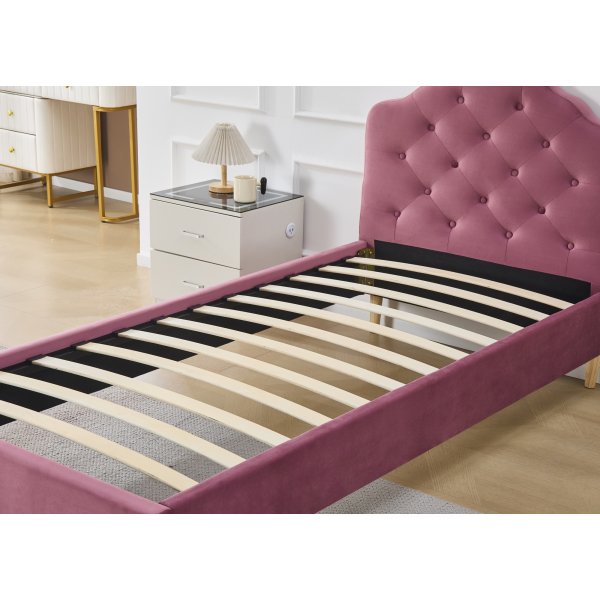 Sngram rosa sammet - 90 x 200 cm