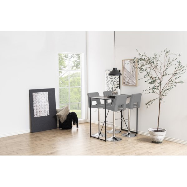 Tabouret de bar Sylvia - PU gris