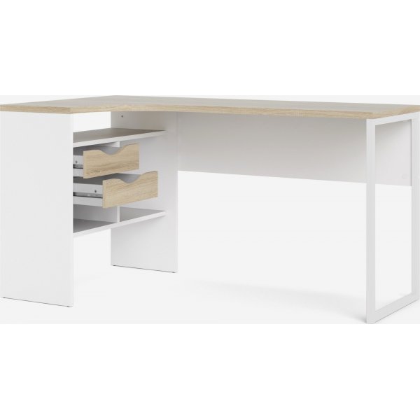 Bureau Function Plus 145,1 x 81 x 76,8 cm - Blanc/chêne Bureau Function Plus 145,1 x 81 x 76,8 cm - Blanc/chêne