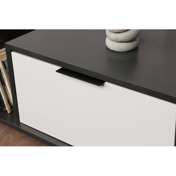 Ibiza TV-b�nk - Vit/antracit