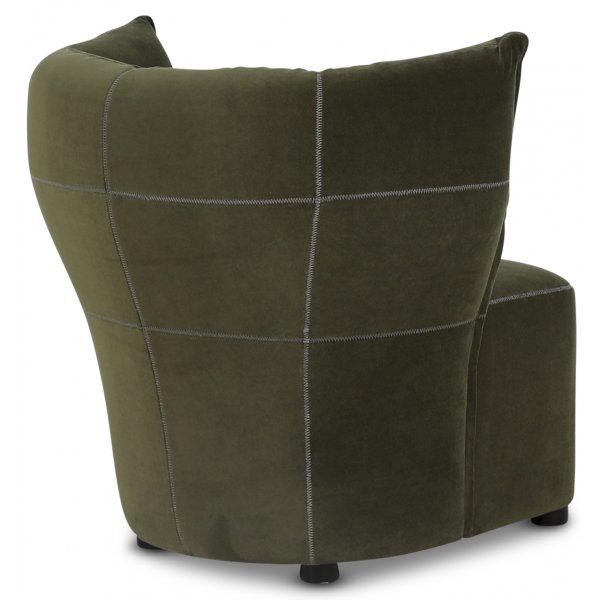 Mullsj ftlj i grnt tyg + Textilrengring fr mbler