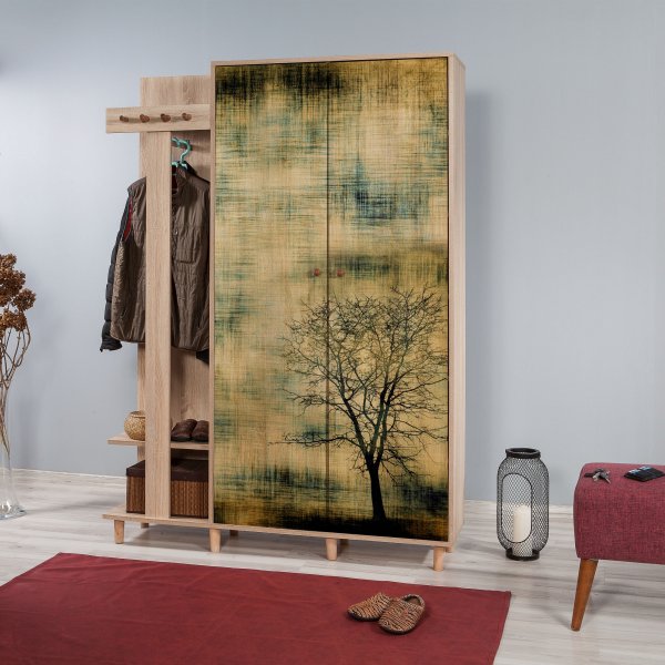 Meuble d\\\'entrée Garmanto 135 cm - Chêne Sonoma/image Meuble d\\\'entrée Garmanto 135 cm - Chêne Sonoma/image