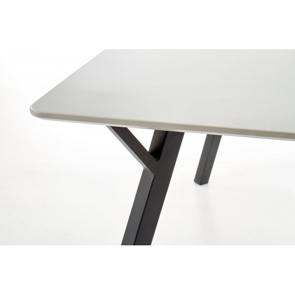 Table à manger Valarauk 140 cm - Gris clair/noir Table à manger Valarauk 140 cm - Gris clair/noir