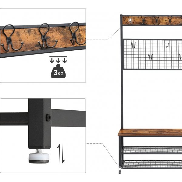 Meuble d'entre Lasse - Noir/marron
