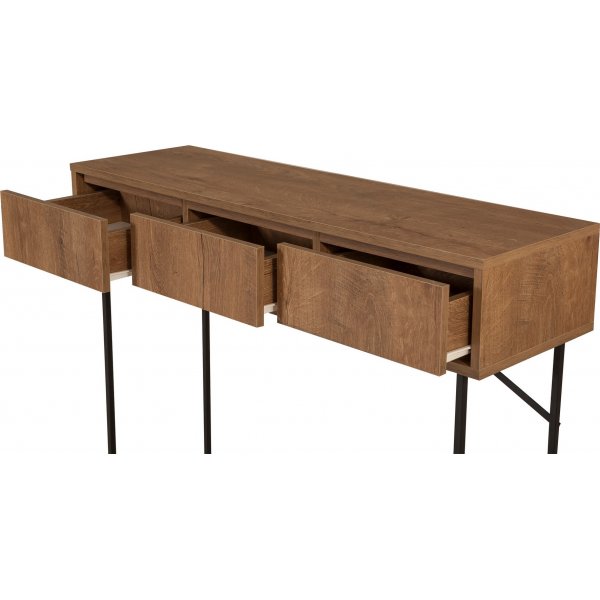 Table relief Mia 120x 36 cm - Noyer/noir Table relief Mia 120x 36 cm - Noyer/noir