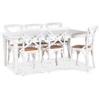 Paris matgrupp 180 cm bord vit + 6 st vita Gaston matstolar Paris matgrupp 180 cm bord vit + 6 st vita Gaston matstolar