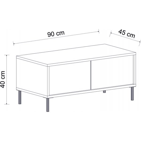 Table basse Emmi Blanc - 90 x 45 cm Table basse Emmi Blanc - 90 x 45 cm