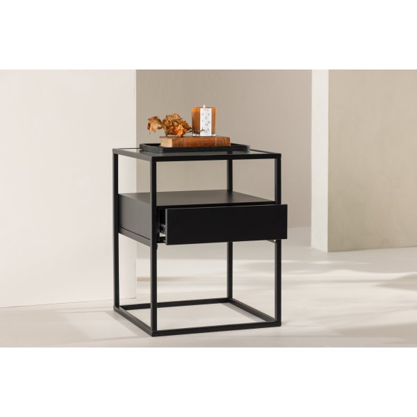 Table d\\\'appoint Fortaleza 40 x 40 cm - Noir