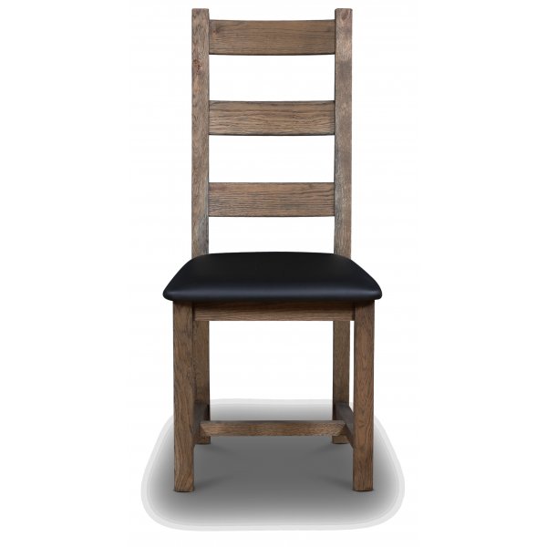 Quebec stol - Brunoljad ek/svart PU Quebec stol - Brunoljad ek/svart PU