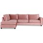 Brandy Loungesoffa ppetavslut vnster - Dusty pink (Sammet)