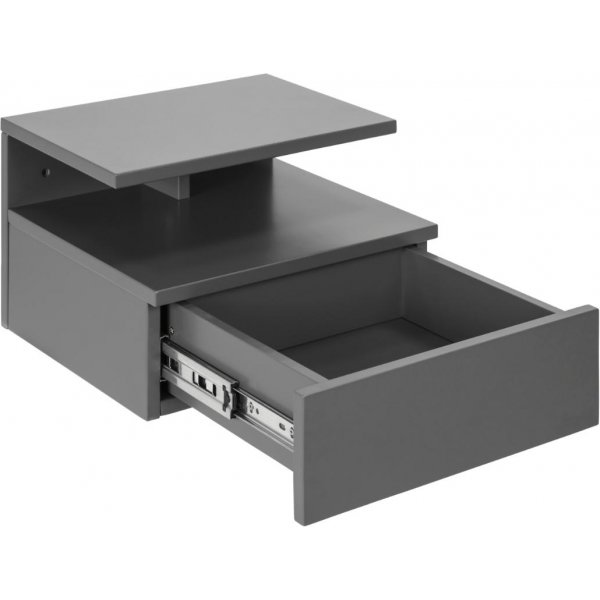 Ashlan vägghängt sängbord 35 x 32 cm - Grå Ashlan vägghängt sängbord 35 x 32 cm - Grå