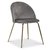 Art velvet stol - Ljusgr / Mssing