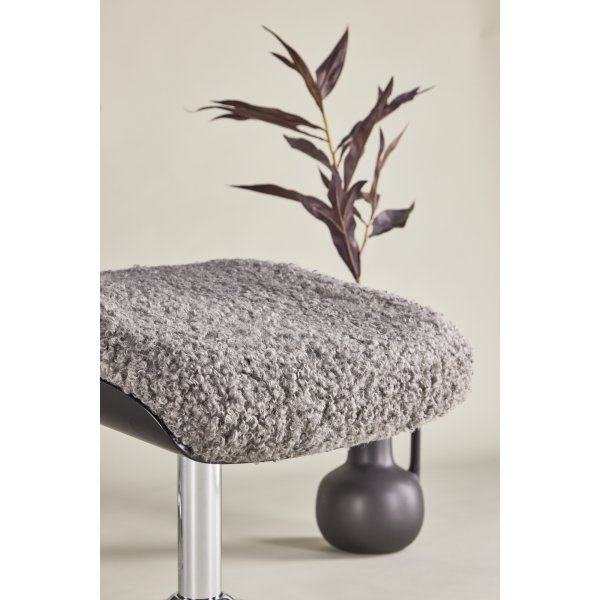 Relaxfauteuil met voetenbank - Grijs - Hagn + Vlekverwijderaar voor meubels