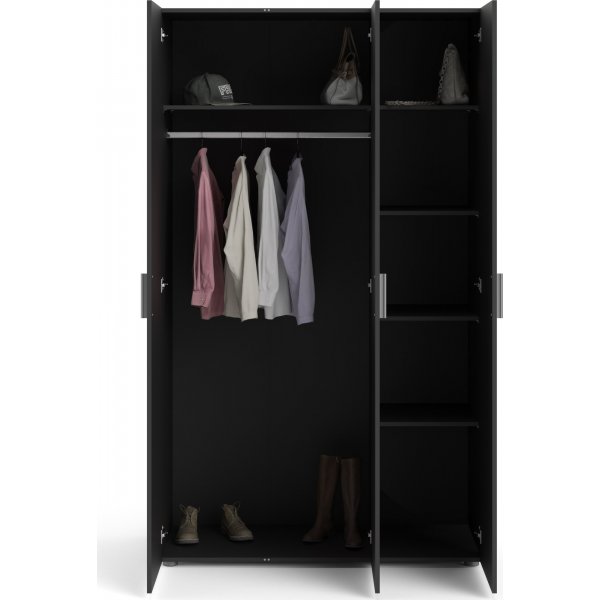 Armoire Pepe à 3 portes - Noir Armoire Pepe à 3 portes - Noir