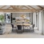 Mercy eettafel 120-160 x 120 cm - Eiken/zwart