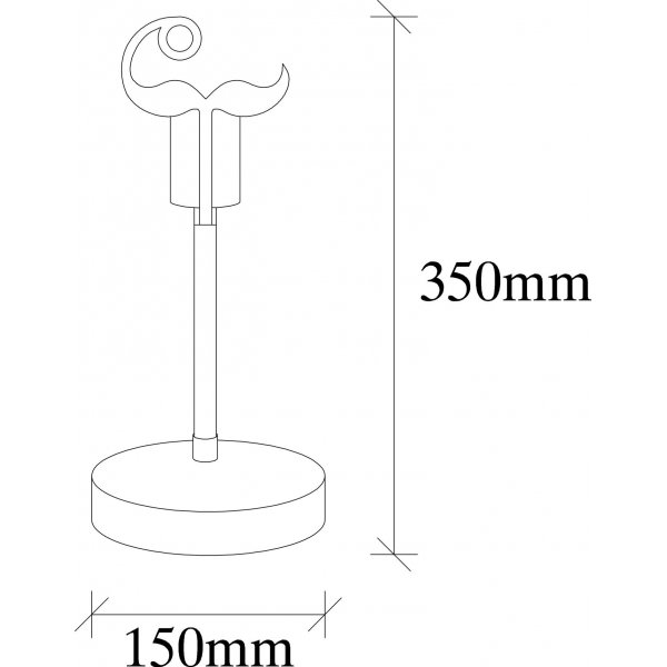 Lampe de table Beami - Noyer/doré Lampe de table Beami - Noyer/doré